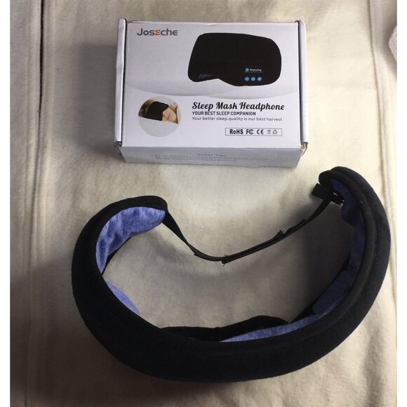 Unisex Sleep Mask Headphones USB Cord And Drawstring Travel Bag - Picture 2 of 5